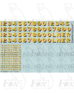 LNER Later Lettering/Numbering for green Locos