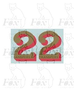 LMS 10 inch numerals 1927-late 1930s