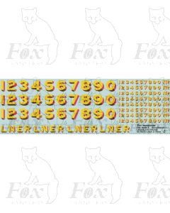 LNER Earlier Lettering/Numbering for black Locos