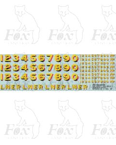 LNER Loco Earlier Lettering/Numbering