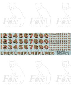 LNER Loco Earlier Lettering/Numbering 
