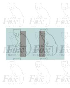 LMS numerals for Original 5 Blue Streamlined Princess Coronation Engines