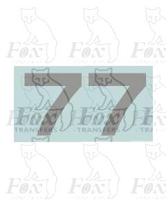 LMS numerals for Original 5 Blue Streamlined Princess Coronation Engines