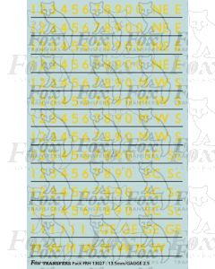 Coach Numbering yellow