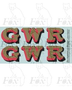 GWR Locomotive Initials gold/red/black