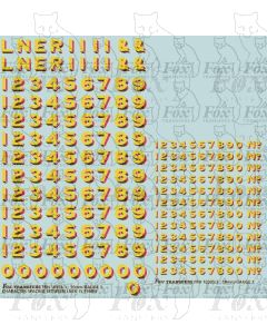 LNER Earlier Lettering/Numbering for black Locos