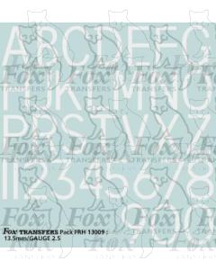 BR Loco/DMU Train Reporting Alpha-Numerics 13.6mm high