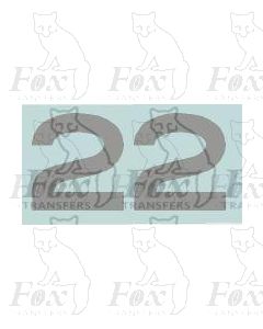 LMS numerals for Original 5 Blue Streamlined Princess Coronation Engines