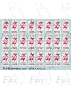 Overhead Live Wire Warning Flashes (up to mid-1998)