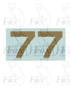 LMS numerals for Coronation Scot red locos and tenders. Late 1930s