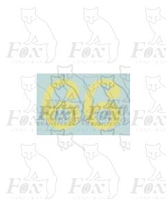 (13.5mm high) Off white (straw) - 1 pair number 6