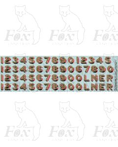 LNER Later Lettering/Numbering for Garter blue and green Locos