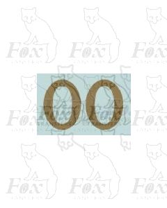 (13.5mm high) Gold - 1 pair number 0