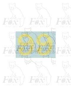 (11.25mm high) Off white (straw) - 1 pair number 9