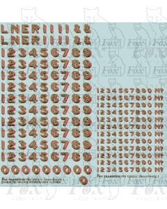 LNER Earlier Lettering/Numbering for black Locos