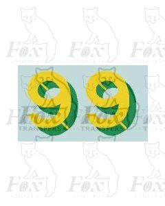 SR - Bulleid Sunshine Numerals for Locos/Tenders