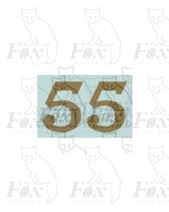 (13.5mm high) Gold - 1 pair number 5