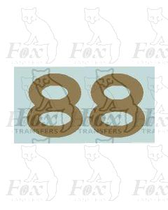 LMS numerals for Coronation Scot red locos and tenders. Late 1930s