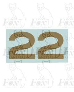 LMS numerals for Coronation Scot red locos and tenders. Late 1930s