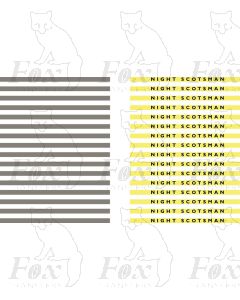 FEPCB506 - Coachboard (Pre-war LNER) - NIGHT SCOTSMAN