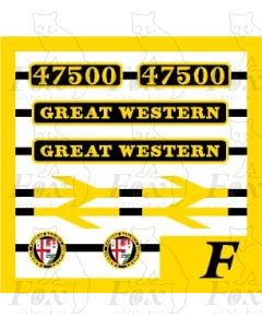 47500 GREAT WESTERN (with brass plaque and coloured inlays)