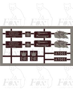 67005 Queens Messenger (with ancillary plates) and EWS beasties