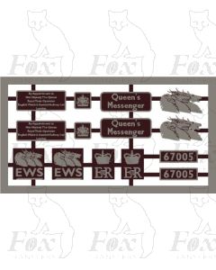 67005 Queens Messenger (with ancillary plates) and EWS motif and cab panels