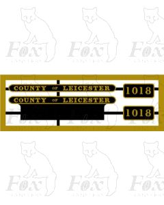 1018 COUNTY OF LEICESTER