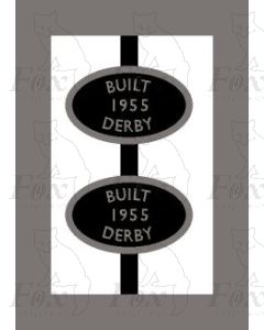 BR Loco worksplates Derby 1955