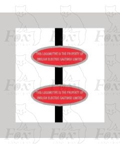 ENGLISH ELECTRIC CLASS 50 leasing works plates