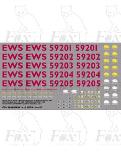 EWS Late TOPS Numbering Class 59/2 Locos
