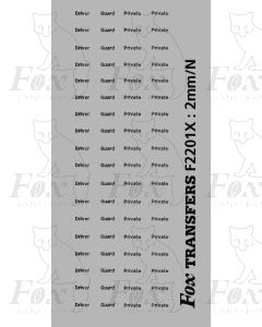 InterCity - Driver/Guard/Private 