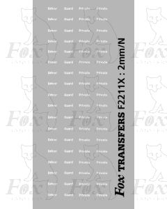 InterCity - Driver/Guard/Private