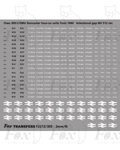 Class 305/2 EMU Doncaster four-car units from 1960