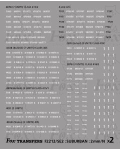 SOUTHERN ELECTRIC - SUBURBAN - Fully-made-up Numbersets and small detailing - for Blue stock