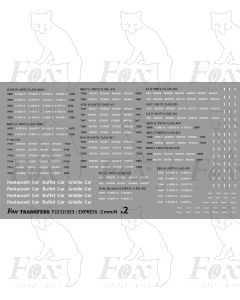 SOUTHERN ELECTRIC - EXPRESS - Fully-made-up Numbersets and small detailing - for Blue stock