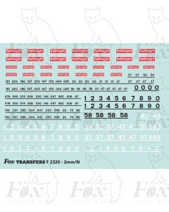 Standard Loco TOPS Numbering (black)