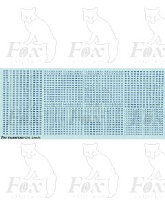 TOPS Numbering black