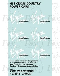 Virgin Cross Country Logos for HST Power Cars