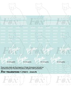 Virgin Class 43 HST Power Car West Coast/Cross Country Lining/numbering