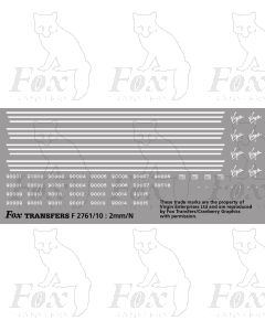 Virgin Class 90 Loco Logos, Lining/TOPS Numbersets