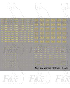 EWS Freight Vehicle Data Panels (yellow Gill Bold)