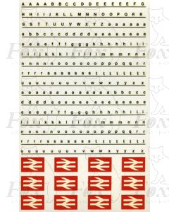 Alphabets for Platform Nameboards (black)