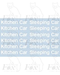 InterCity Blue/Grey Livery Lettering - Kitchen Car & Sleeping Car