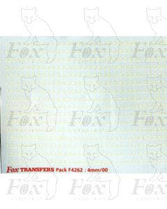 Rail Alphabet and Numerals (75mm prototype white) 0.98mm high