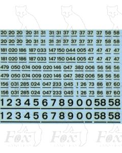 Standard Locomotive TOPS Numbering (black)