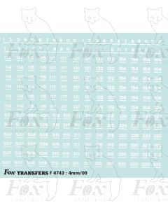 TOPS Numbering white