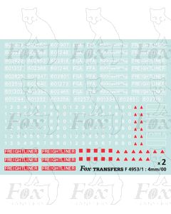 Freightliner flats numbering & Detailing