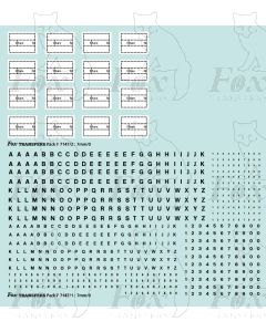 Freight vehicle Stencilled Data Panels (black/white)