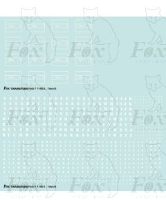 Freight vehicle Stencilled Data Panels (white/clear)